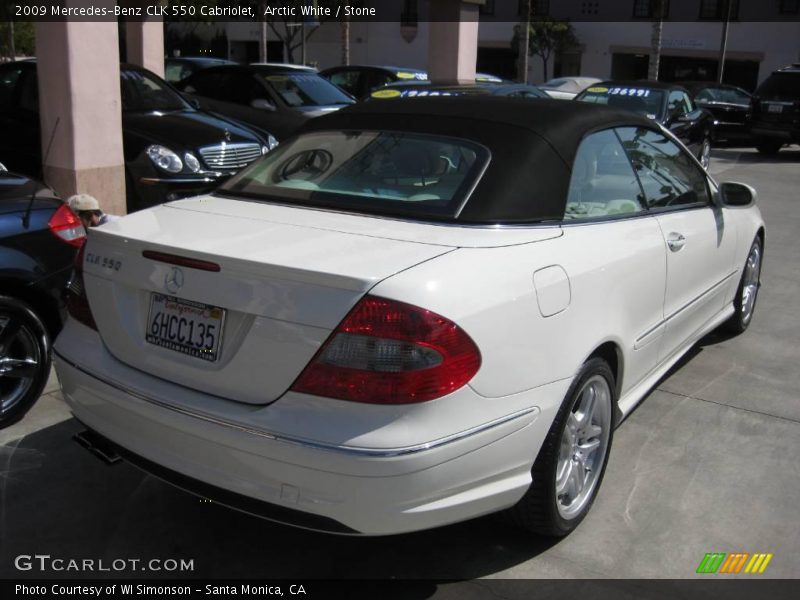 Arctic White / Stone 2009 Mercedes-Benz CLK 550 Cabriolet