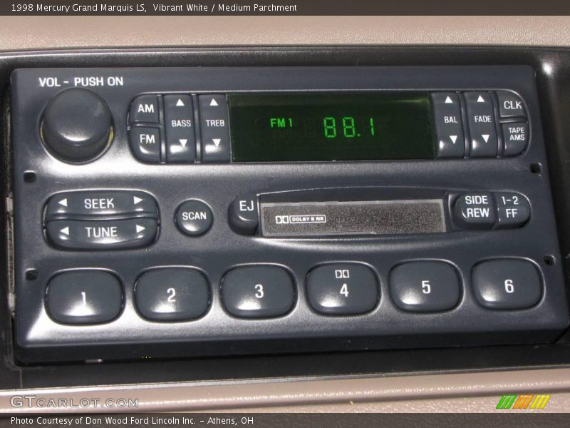 Vibrant White / Medium Parchment 1998 Mercury Grand Marquis LS