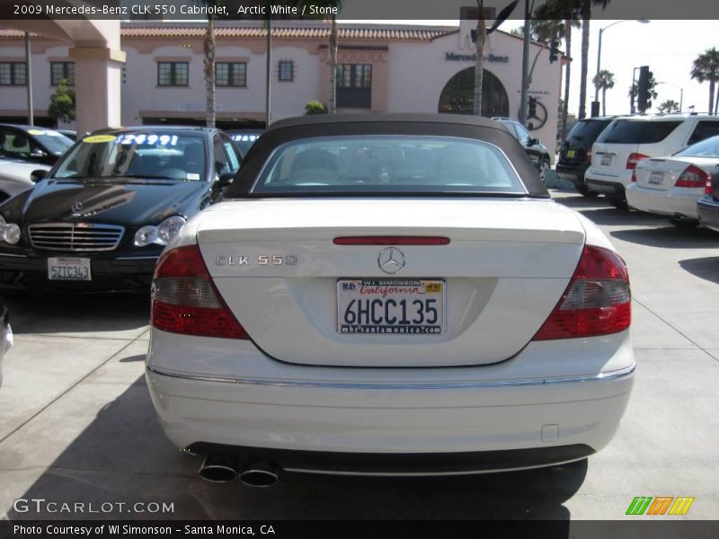 Arctic White / Stone 2009 Mercedes-Benz CLK 550 Cabriolet