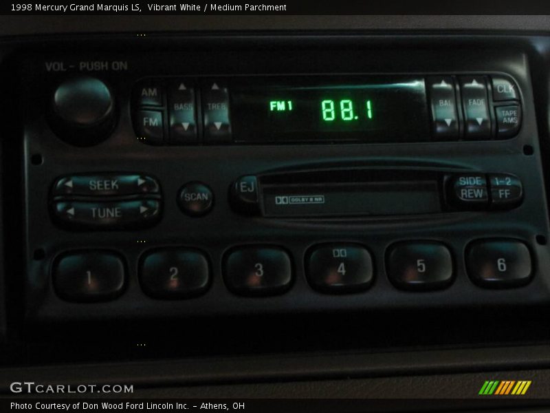 Vibrant White / Medium Parchment 1998 Mercury Grand Marquis LS