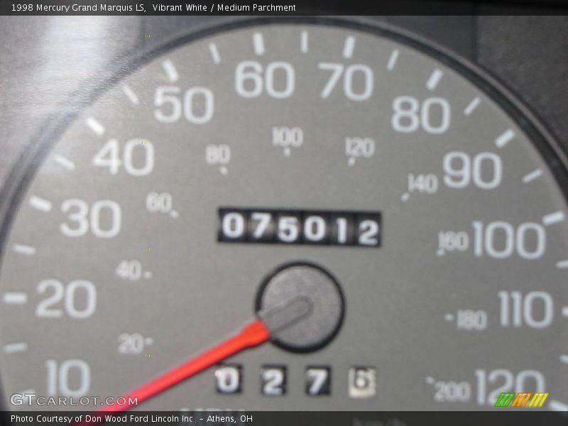 Vibrant White / Medium Parchment 1998 Mercury Grand Marquis LS