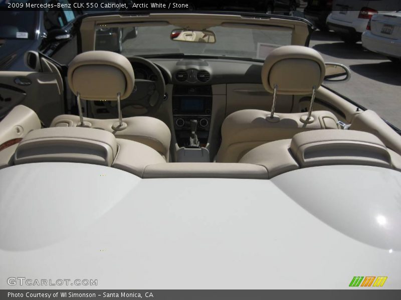 Arctic White / Stone 2009 Mercedes-Benz CLK 550 Cabriolet