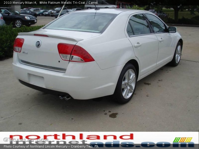 White Platinum Metallic Tri-Coat / Camel 2010 Mercury Milan I4