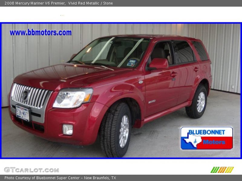 Vivid Red Metallic / Stone 2008 Mercury Mariner V6 Premier
