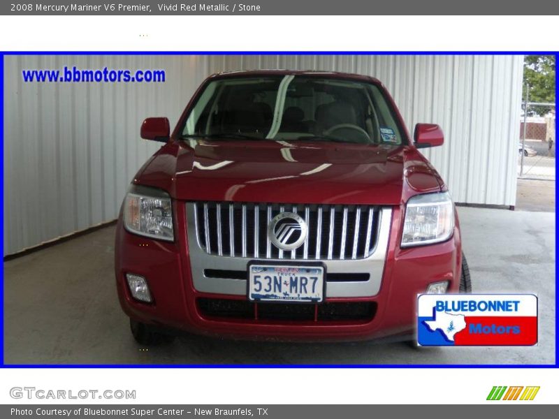 Vivid Red Metallic / Stone 2008 Mercury Mariner V6 Premier