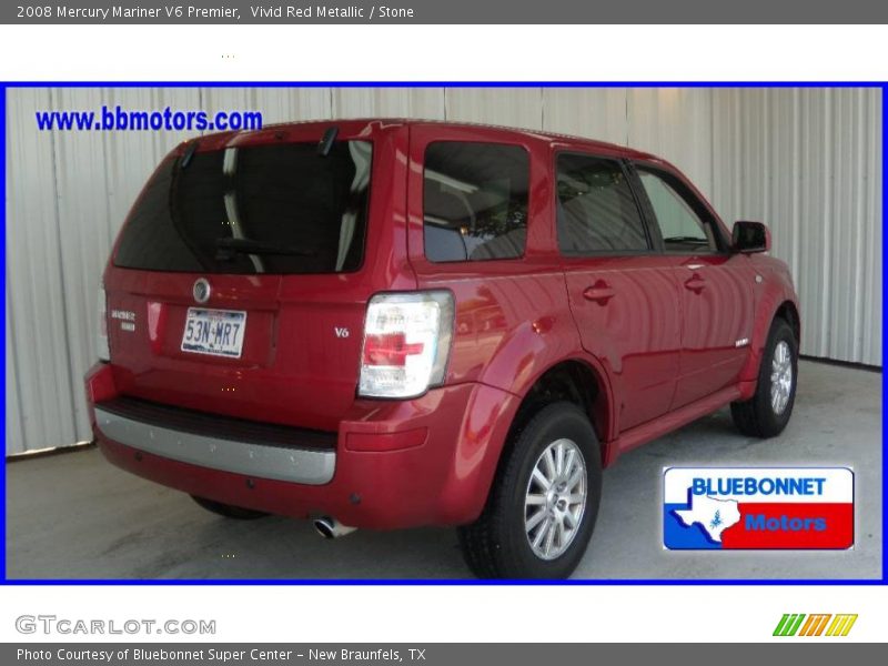 Vivid Red Metallic / Stone 2008 Mercury Mariner V6 Premier