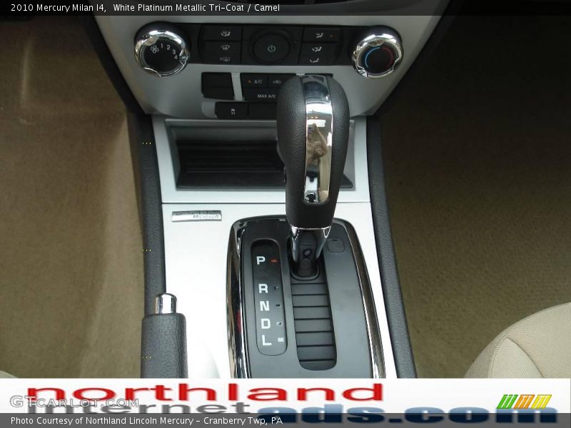 White Platinum Metallic Tri-Coat / Camel 2010 Mercury Milan I4