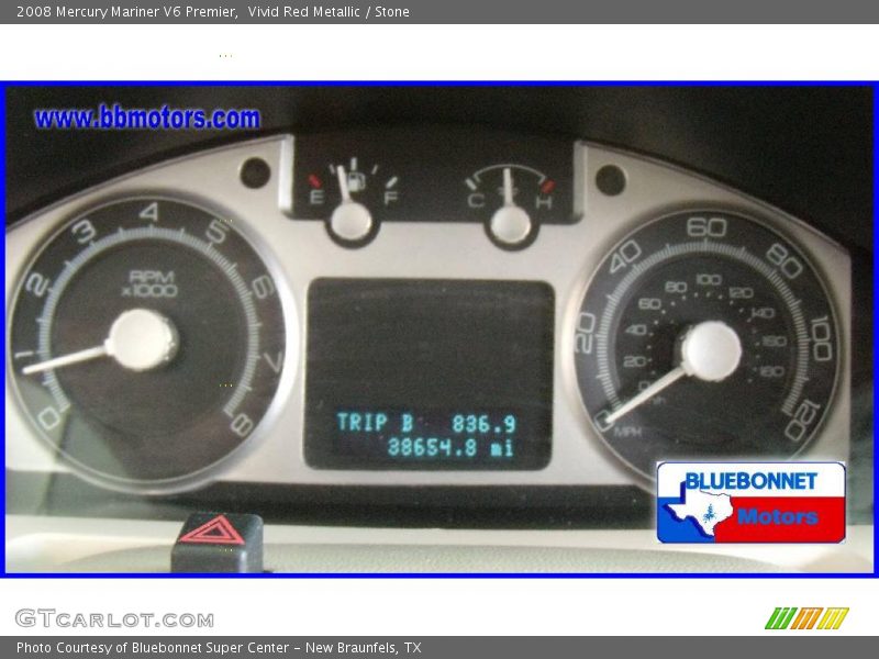 Vivid Red Metallic / Stone 2008 Mercury Mariner V6 Premier