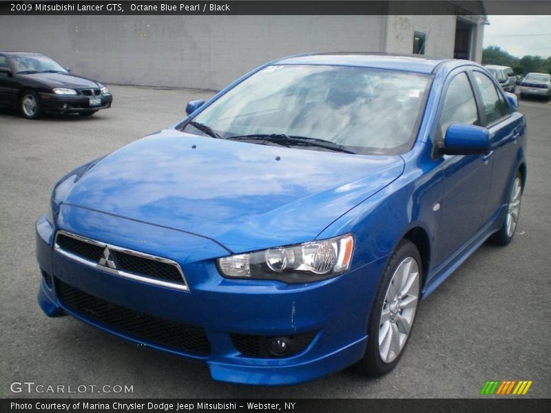 Octane Blue Pearl / Black 2009 Mitsubishi Lancer GTS