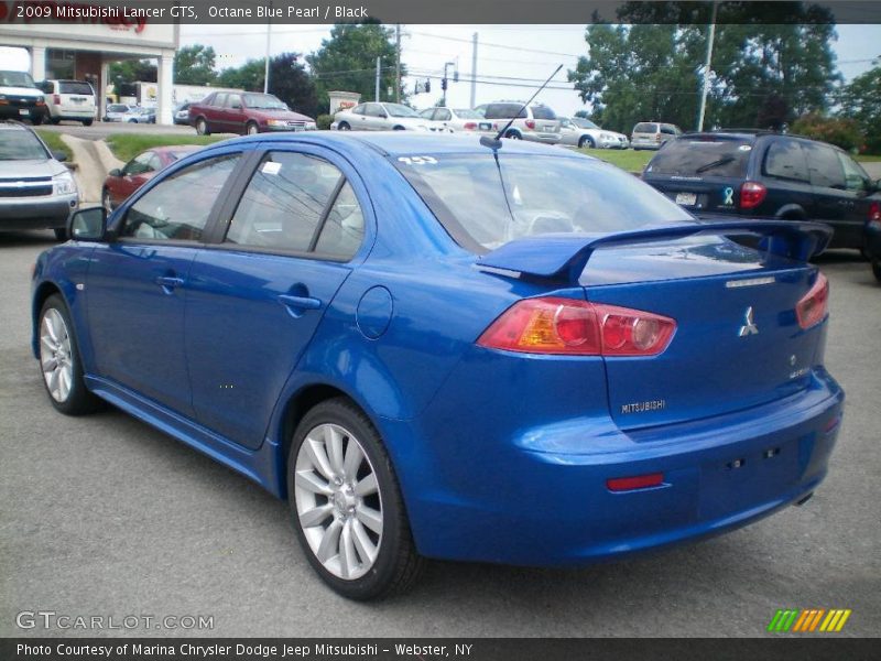 Octane Blue Pearl / Black 2009 Mitsubishi Lancer GTS