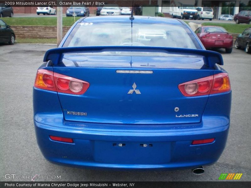 Octane Blue Pearl / Black 2009 Mitsubishi Lancer GTS