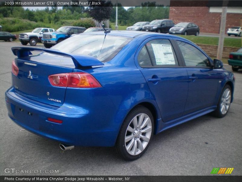 Octane Blue Pearl / Black 2009 Mitsubishi Lancer GTS