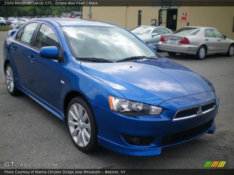 Octane Blue Pearl / Black 2009 Mitsubishi Lancer GTS