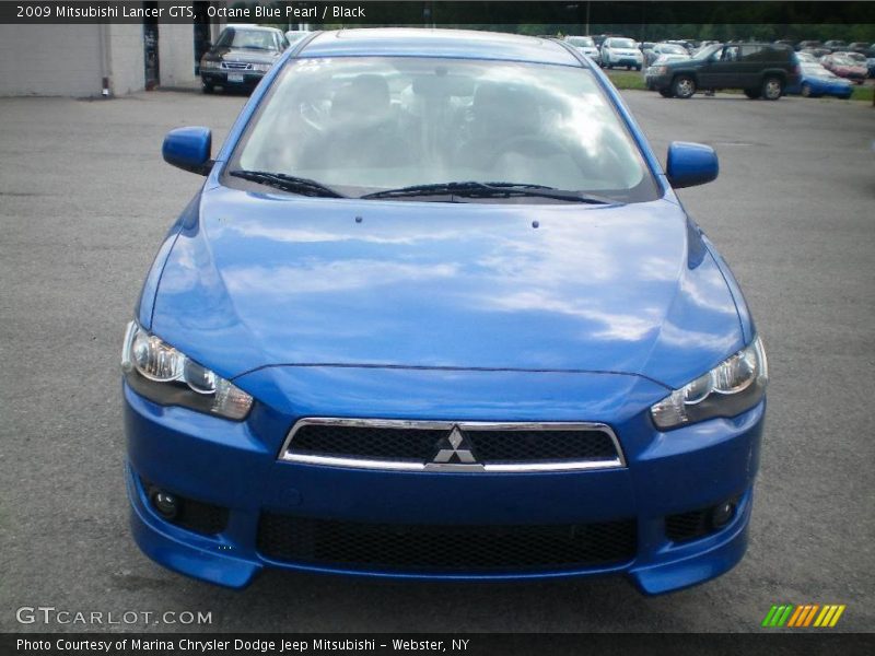 Octane Blue Pearl / Black 2009 Mitsubishi Lancer GTS
