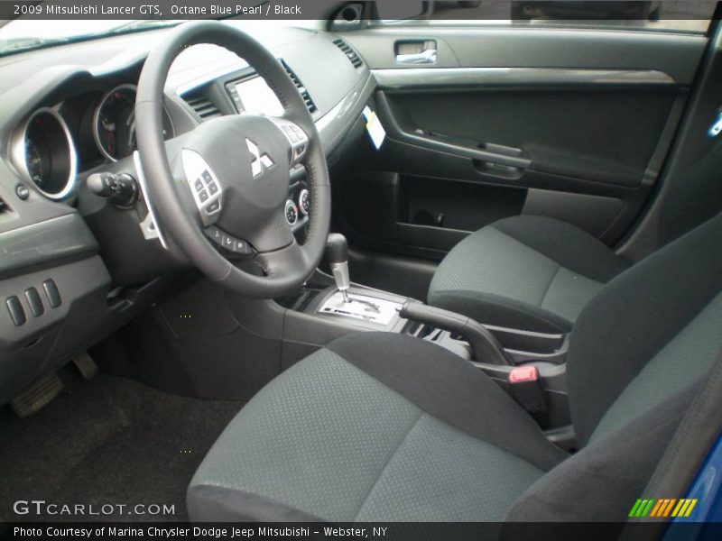 Octane Blue Pearl / Black 2009 Mitsubishi Lancer GTS