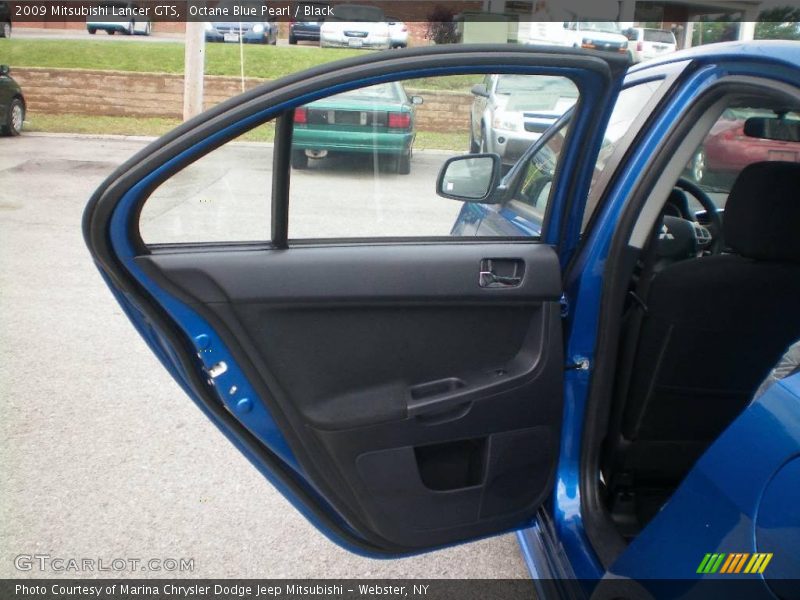 Octane Blue Pearl / Black 2009 Mitsubishi Lancer GTS