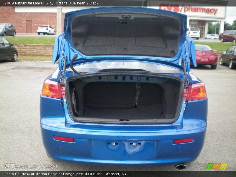 Octane Blue Pearl / Black 2009 Mitsubishi Lancer GTS