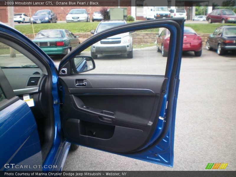 Octane Blue Pearl / Black 2009 Mitsubishi Lancer GTS