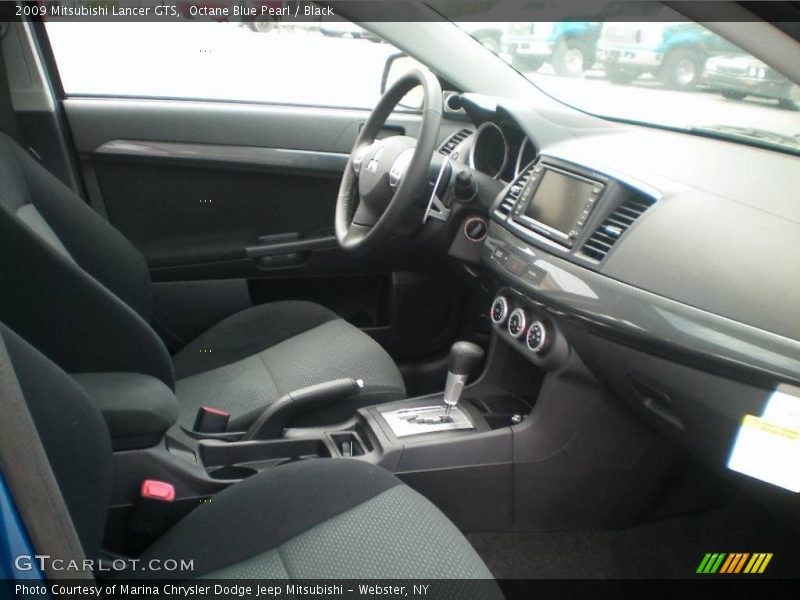 Octane Blue Pearl / Black 2009 Mitsubishi Lancer GTS