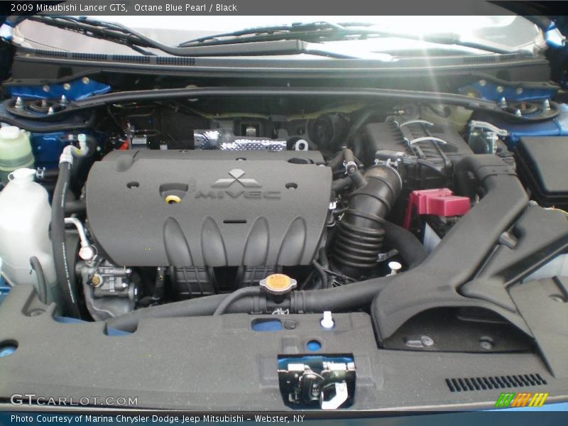 Octane Blue Pearl / Black 2009 Mitsubishi Lancer GTS