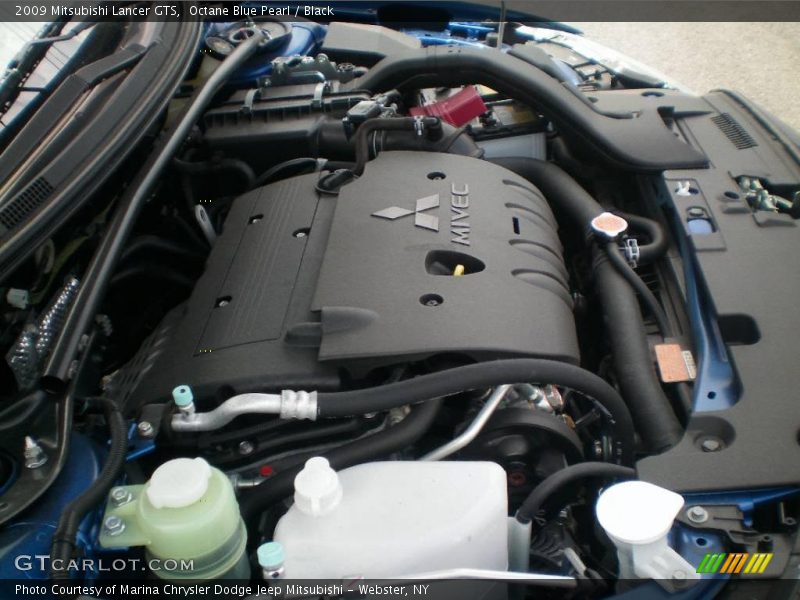 Octane Blue Pearl / Black 2009 Mitsubishi Lancer GTS