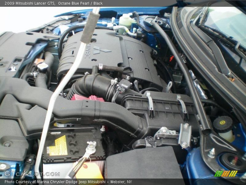 Octane Blue Pearl / Black 2009 Mitsubishi Lancer GTS