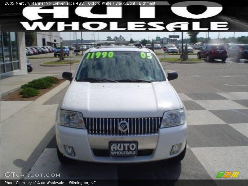 Oxford White / Black/Light Parchment 2005 Mercury Mariner V6 Convenience 4WD