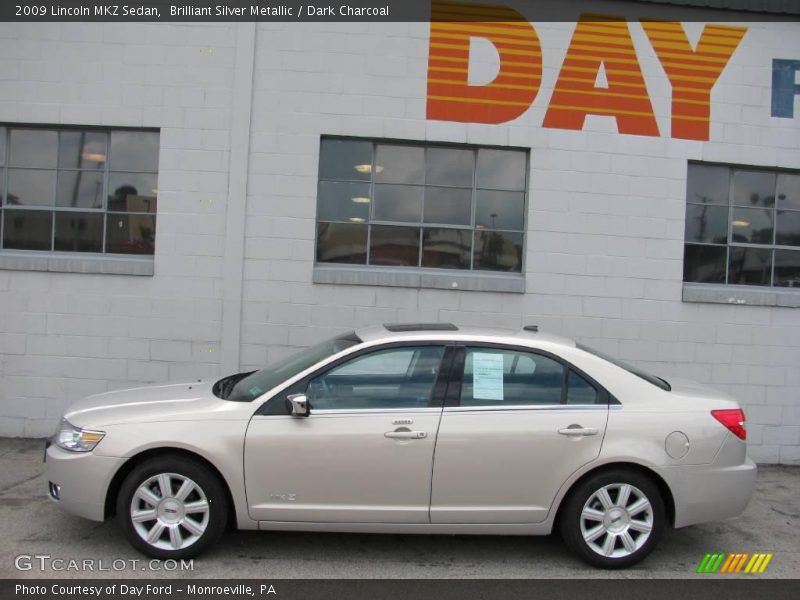 Brilliant Silver Metallic / Dark Charcoal 2009 Lincoln MKZ Sedan