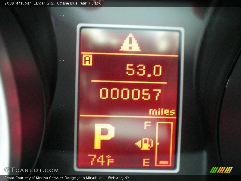 Octane Blue Pearl / Black 2009 Mitsubishi Lancer GTS