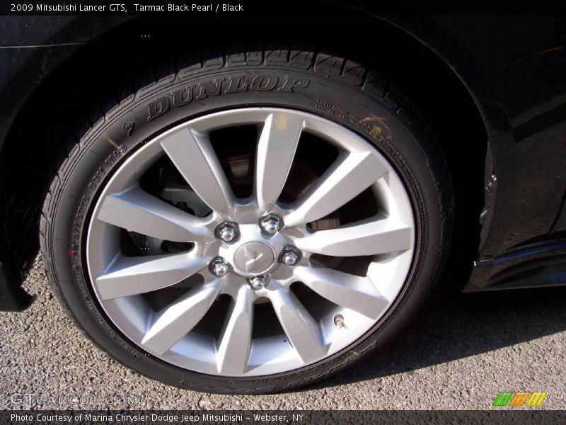 Tarmac Black Pearl / Black 2009 Mitsubishi Lancer GTS