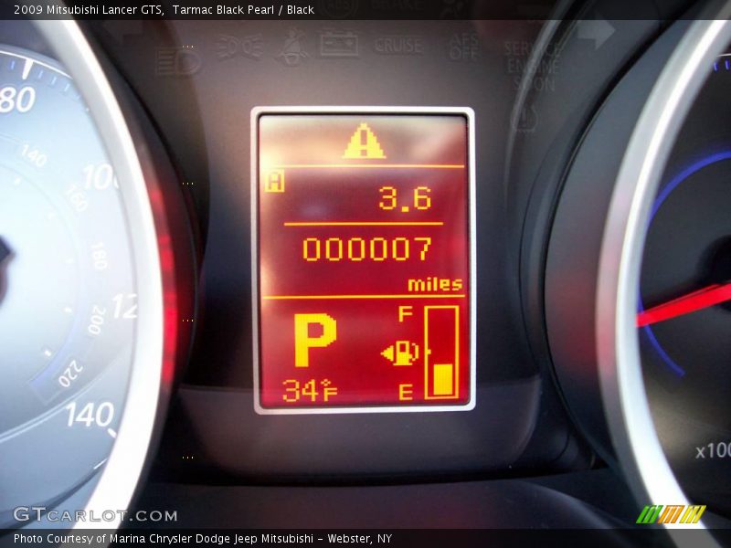 Tarmac Black Pearl / Black 2009 Mitsubishi Lancer GTS