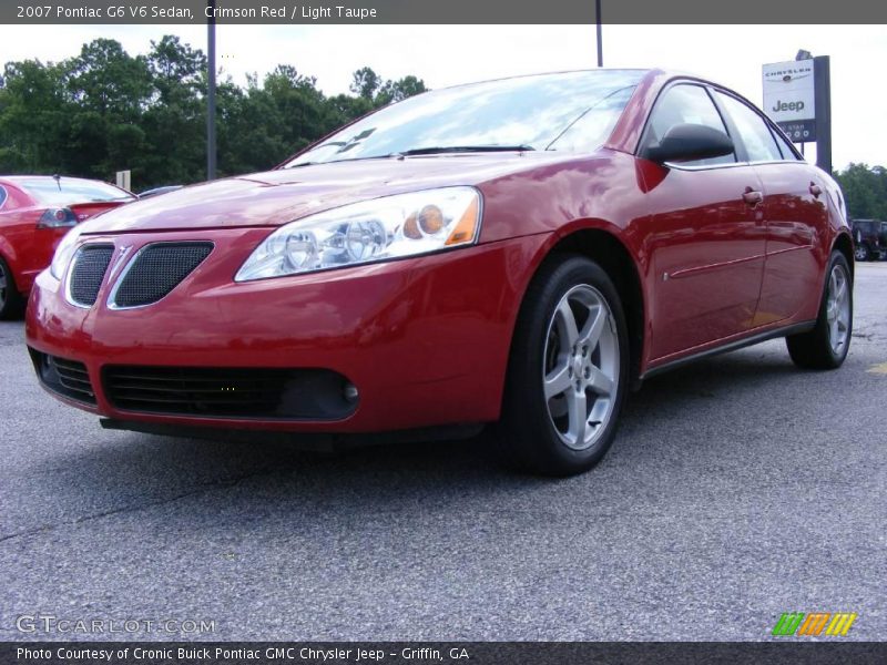 Crimson Red / Light Taupe 2007 Pontiac G6 V6 Sedan