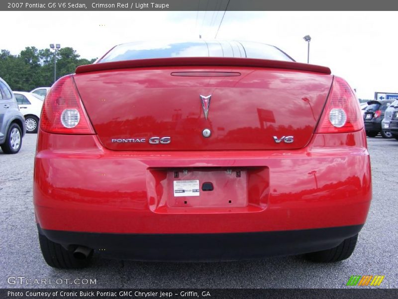 Crimson Red / Light Taupe 2007 Pontiac G6 V6 Sedan