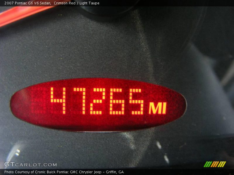 Crimson Red / Light Taupe 2007 Pontiac G6 V6 Sedan