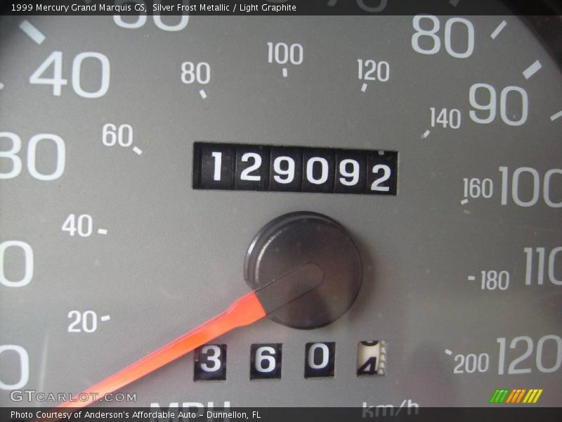 Silver Frost Metallic / Light Graphite 1999 Mercury Grand Marquis GS