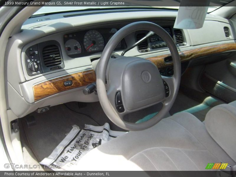 Silver Frost Metallic / Light Graphite 1999 Mercury Grand Marquis GS