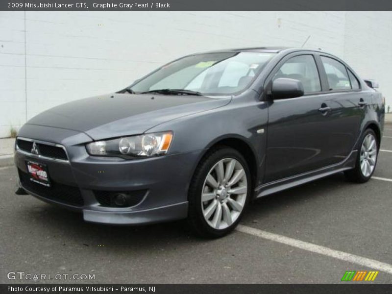 Graphite Gray Pearl / Black 2009 Mitsubishi Lancer GTS