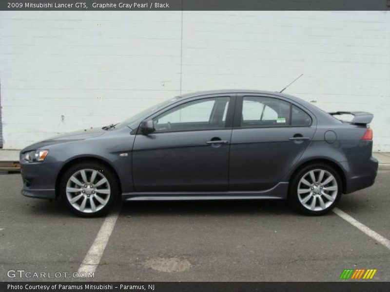 Graphite Gray Pearl / Black 2009 Mitsubishi Lancer GTS