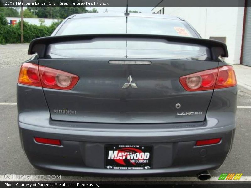 Graphite Gray Pearl / Black 2009 Mitsubishi Lancer GTS