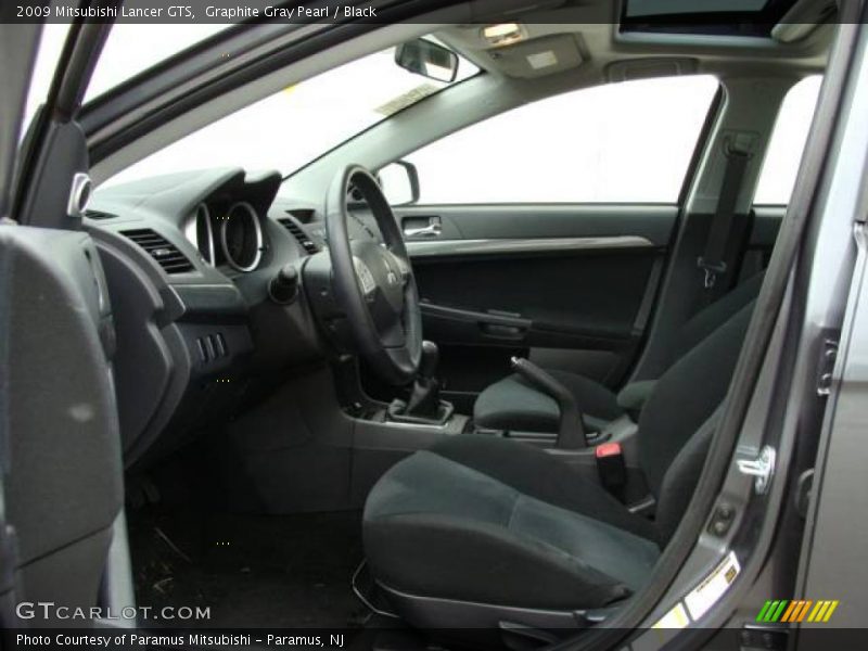 Graphite Gray Pearl / Black 2009 Mitsubishi Lancer GTS