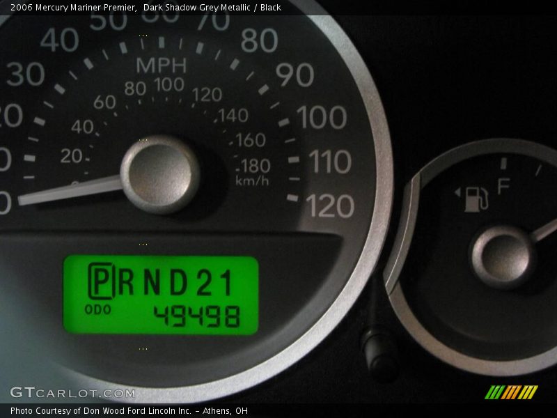 Dark Shadow Grey Metallic / Black 2006 Mercury Mariner Premier