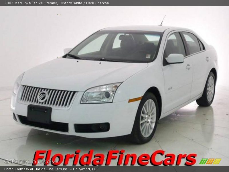 Oxford White / Dark Charcoal 2007 Mercury Milan V6 Premier