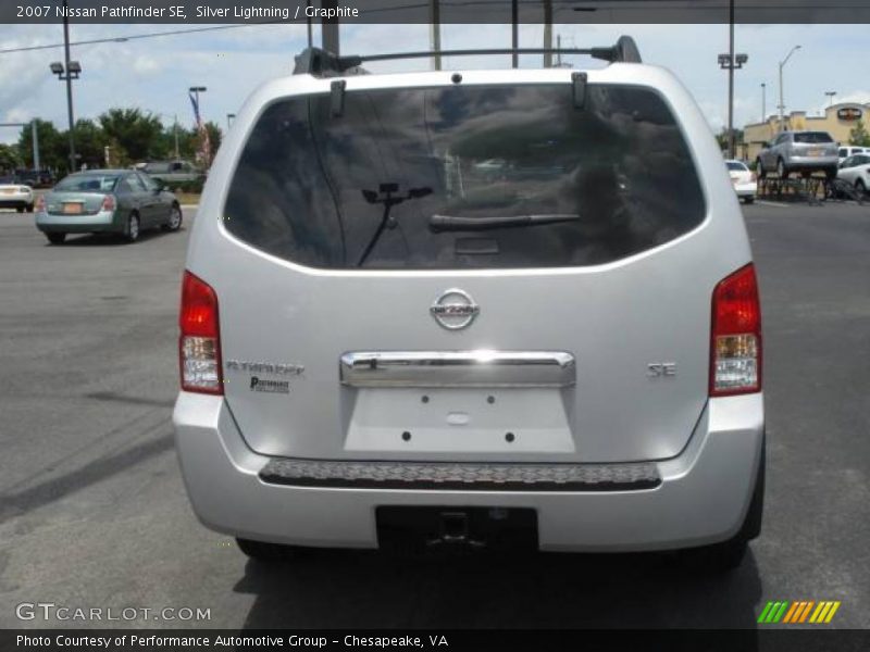 Silver Lightning / Graphite 2007 Nissan Pathfinder SE
