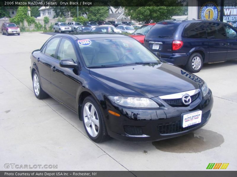 Onyx Black / Beige 2006 Mazda MAZDA6 i Sedan