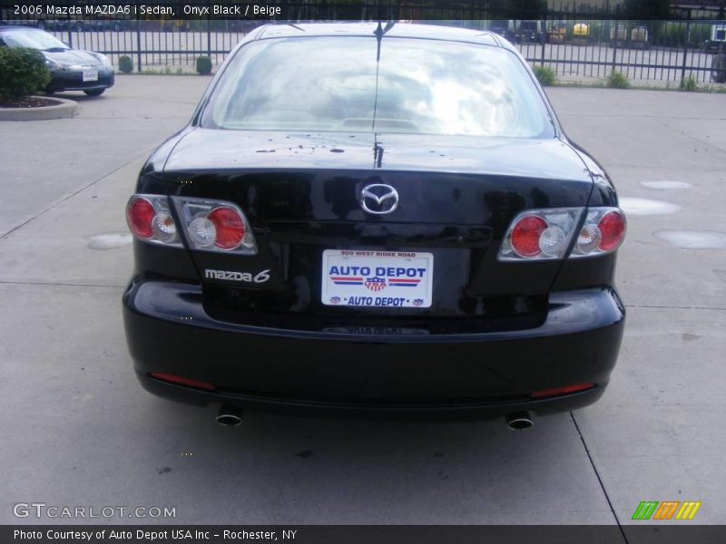 Onyx Black / Beige 2006 Mazda MAZDA6 i Sedan