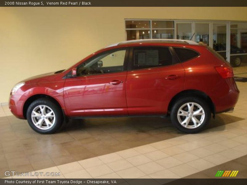 Venom Red Pearl / Black 2008 Nissan Rogue S