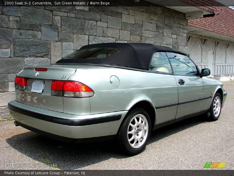 Sun Green Metallic / Warm Beige 2000 Saab 9-3 Convertible