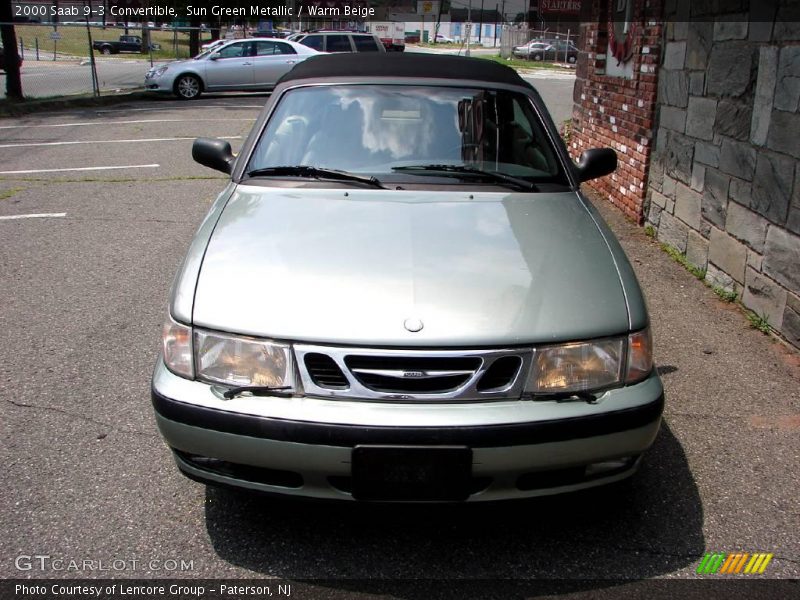 Sun Green Metallic / Warm Beige 2000 Saab 9-3 Convertible