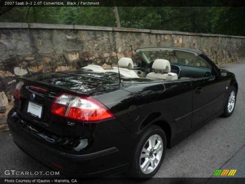 Black / Parchment 2007 Saab 9-3 2.0T Convertible