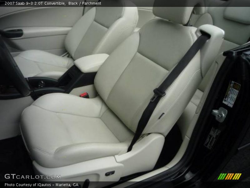 Black / Parchment 2007 Saab 9-3 2.0T Convertible